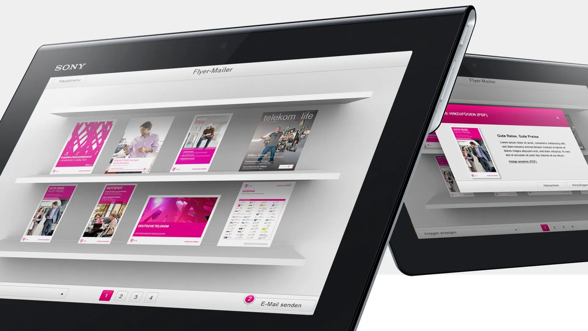 T-Mobile: Entwürfe für dir Online-Ausgabe von Broschüren